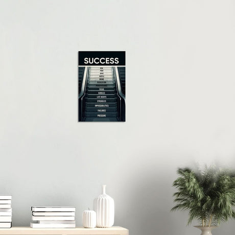 Da Vinci Motivational Wall Art | Success - Wood Prints - 30x45 cm / 12x18″ - 20 mm