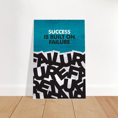 Da Vinci Motivational Wall art | Success - Brushed Aluminum Print - 40x60 cm / 16x24″ - 