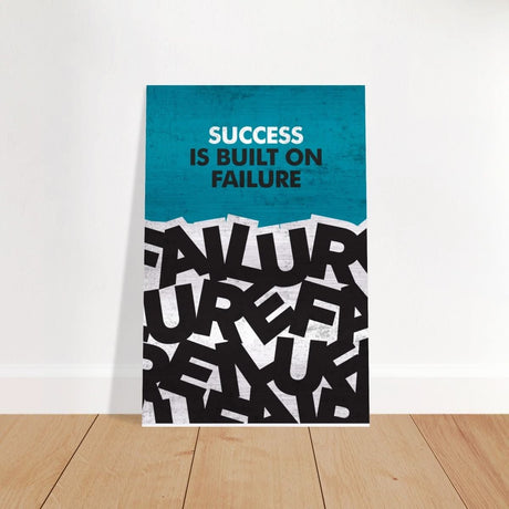 Da Vinci Motivational Wall art | Success - Brushed Aluminum Print - 30x45 cm / 12x18″ - 