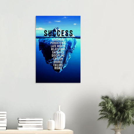 Da Vinci Motivational Wall art | Success - Wood Prints - 50x75 cm / 20x30″ - 20 mm