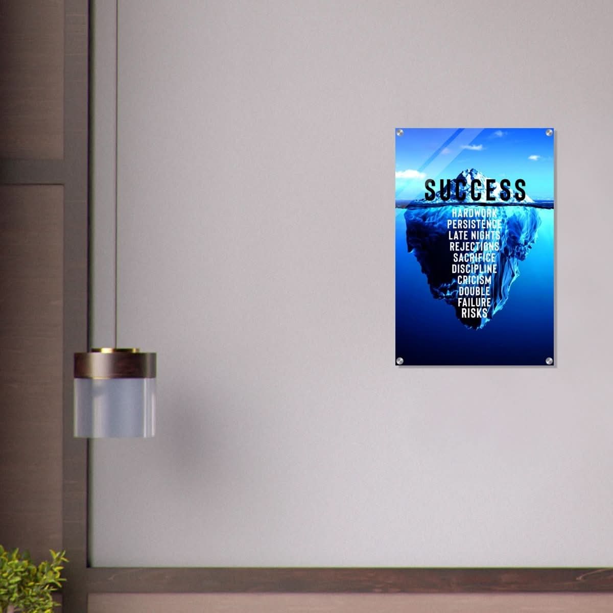 Da Vinci Motivational Wall art | Success - Acrylic Print - 50x75 cm / 20x30″ - 