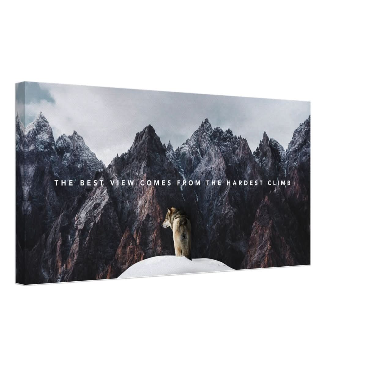 Da Vinci Motivational Wall art | The Best View - Canvas - 30x60 cm / 12x24″ - Slim