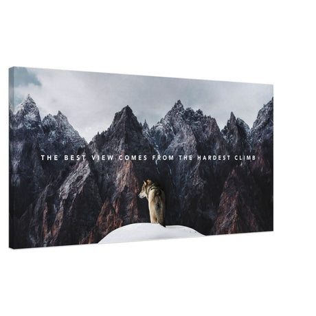 Da Vinci Motivational Wall art | The Best View - Canvas - 50x100 cm / 20x40″ - Slim