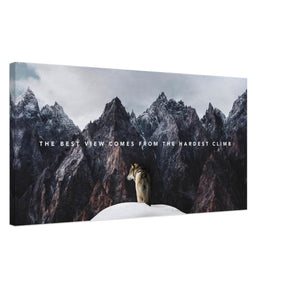 Da Vinci Motivational Wall art | The Best View - Canvas - 40x80 cm / 16x32″ - Slim