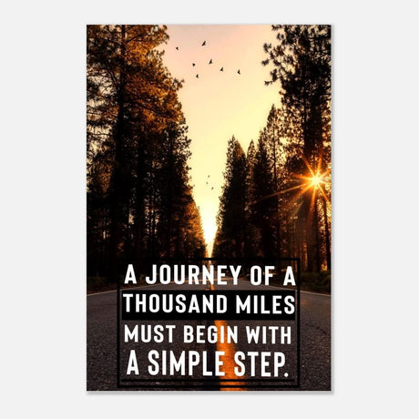 Da Vinci Motivational Wall art | The Simple Step - Aluminum Print - 40x60 cm / 16x24″ - 