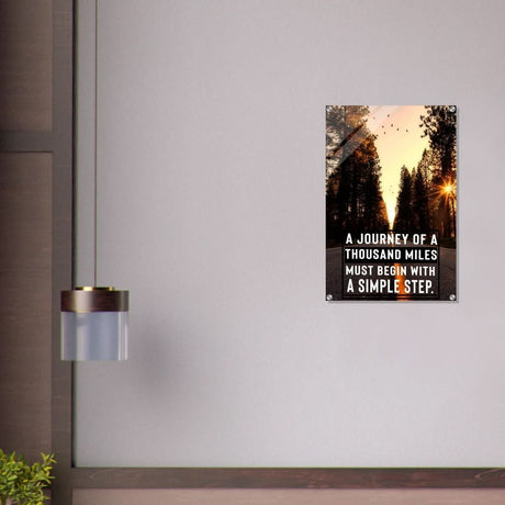 Da Vinci Motivational Wall art | The Simple Step - Acrylic Print - 50x75 cm / 20x30″ - 