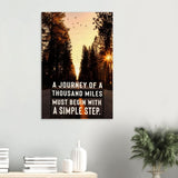 Da Vinci Motivational Wall art | The Simple Step - Wood Prints - 60x90 cm / 24x36″ - 20 mm