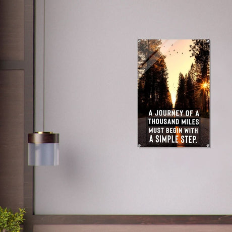 Da Vinci Motivational Wall art | The Simple Step - Acrylic Print - 60x90 cm / 24x36″ - 