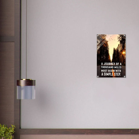 Da Vinci Motivational Wall art | The Simple Step - Acrylic Print - 40x60 cm / 16x24″ - 
