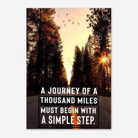 Da Vinci Motivational Wall art | The Simple Step - Aluminum Print - 70x100 cm / 28x40″ - 