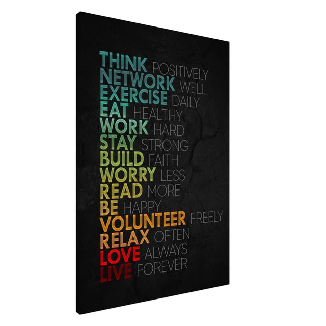 Da Vinci Motivational Wall Art | Think - Canvas - 70x100 cm / 28x40″ - Slim