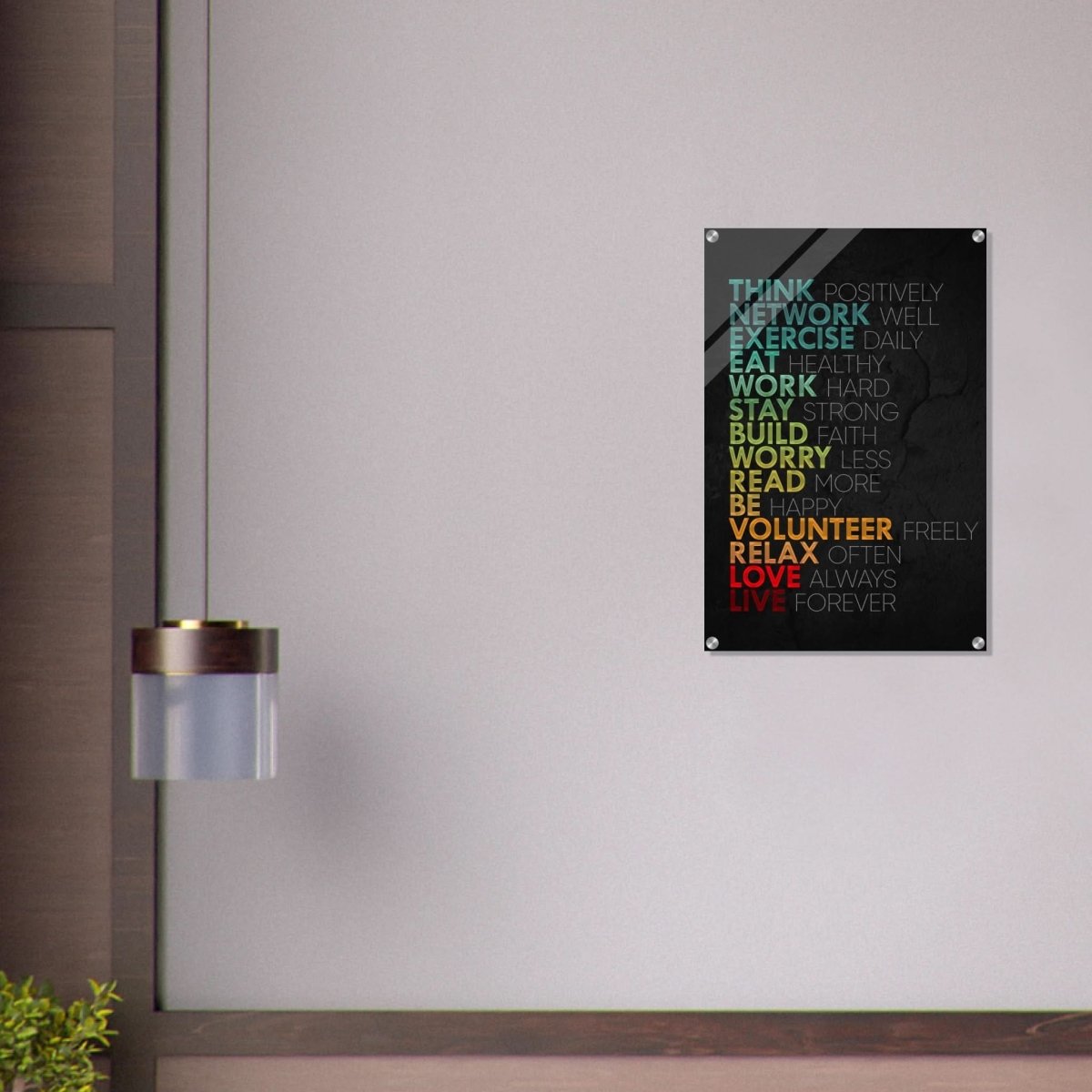 Da Vinci Motivational Wall Art | Think - Acrylic Print - 50x75 cm / 20x30″ - 