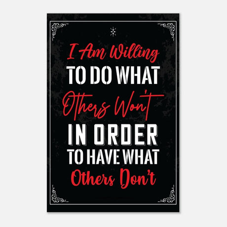 Da Vinci Motivational Wall art | Willing - Aluminum Print - 50x75 cm / 20x30″ - 