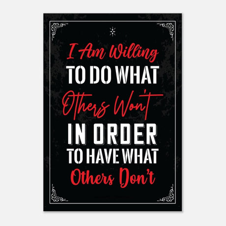 Da Vinci Motivational Wall art | Willing - Aluminum Print - 70x100 cm / 28x40″ - 