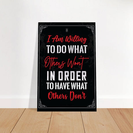Da Vinci Motivational Wall art | Willing - Brushed Aluminum Print - 60x90 cm / 24x36″ - 