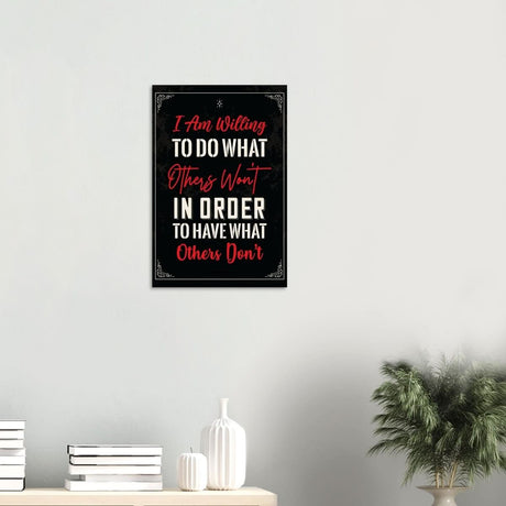 Da Vinci Motivational Wall art | Willing - Wood Prints - 40x60 cm / 16x24″ - 20 mm