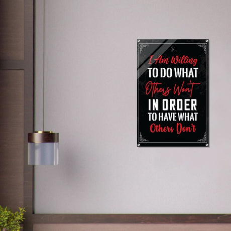 Da Vinci Motivational Wall art | Willing - Acrylic Print - 60x90 cm / 24x36″ - 