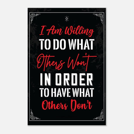 Da Vinci Motivational Wall art | Willing - Aluminum Print - 30x45 cm / 12x18″ - 