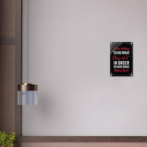 Da Vinci Motivational Wall art | Willing - Acrylic Print - 30x45 cm / 12x18″ - 