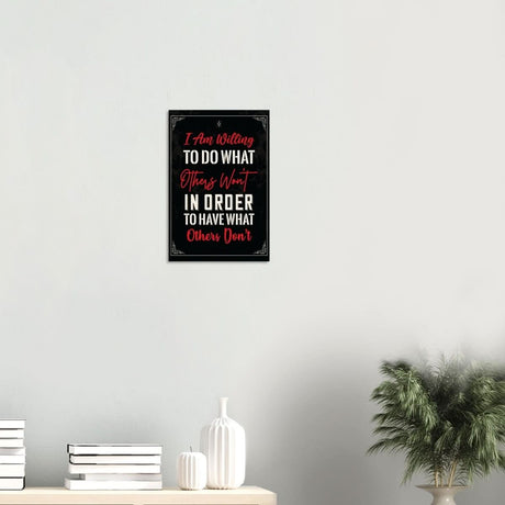 Da Vinci Motivational Wall art | Willing - Wood Prints - 30x45 cm / 12x18″ - 20 mm