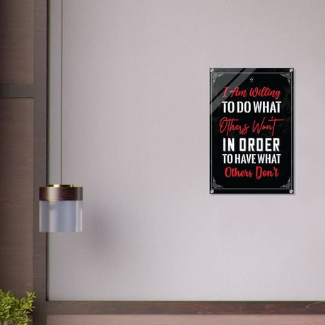 Da Vinci Motivational Wall art | Willing - Acrylic Print - 50x75 cm / 20x30″ - 