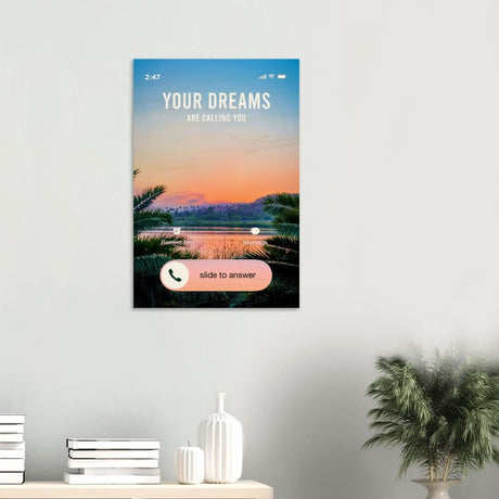 Da Vinci Motivational Wall art | Your Dreams - Wood Prints - 50x75 cm / 20x30″ - 20 mm
