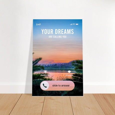 Da Vinci Motivational Wall art | Your Dreams - Brushed Aluminum Print - 30x45 cm / 12x18″ - 