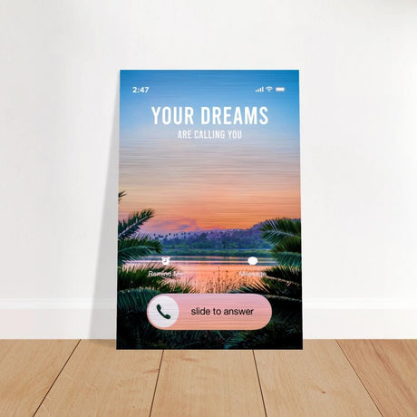 Da Vinci Motivational Wall art | Your Dreams - Brushed Aluminum Print - 60x90 cm / 24x36″ - 