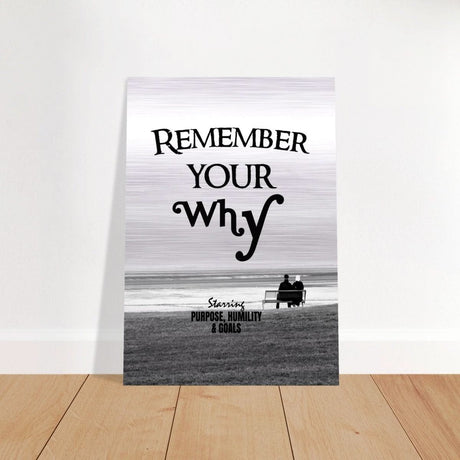 Da Vinci Motivational Wall art | Your Why - Brushed Aluminum Print - 70x100 cm / 28x40″ - 