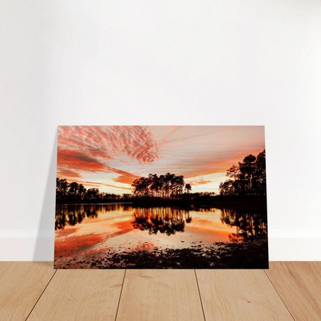 Da Vinci Nature Art Wall art print | Sunset - Brushed Aluminum Print - 30x45 cm / 12x18″ - 