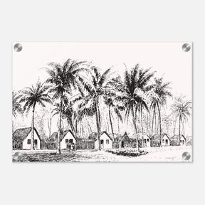 Da Vinci Nature Modern Art Wall art print | black and white beach house - Acrylic Print - 30x45 cm / 12x18″ - 