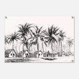 Da Vinci Nature Modern Art Wall art print | black and white beach house - Acrylic Print - 50x75 cm / 20x30″ - 