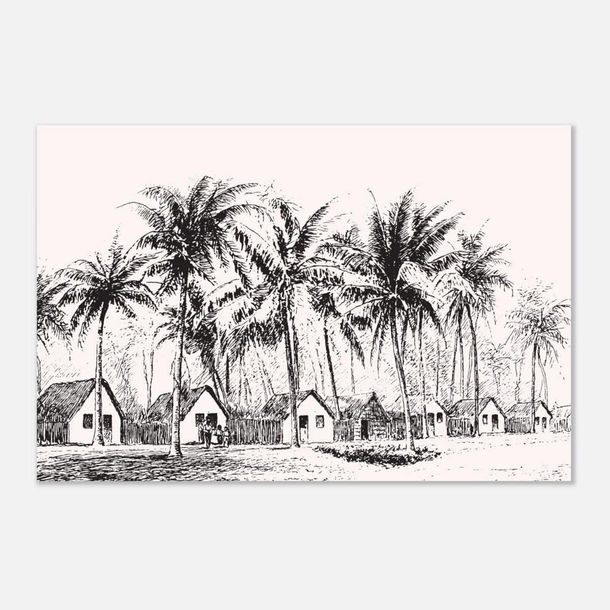 Da Vinci Nature Modern Art Wall art print | black and white beach house - Aluminum Print - 50x75 cm / 20x30″ - 
