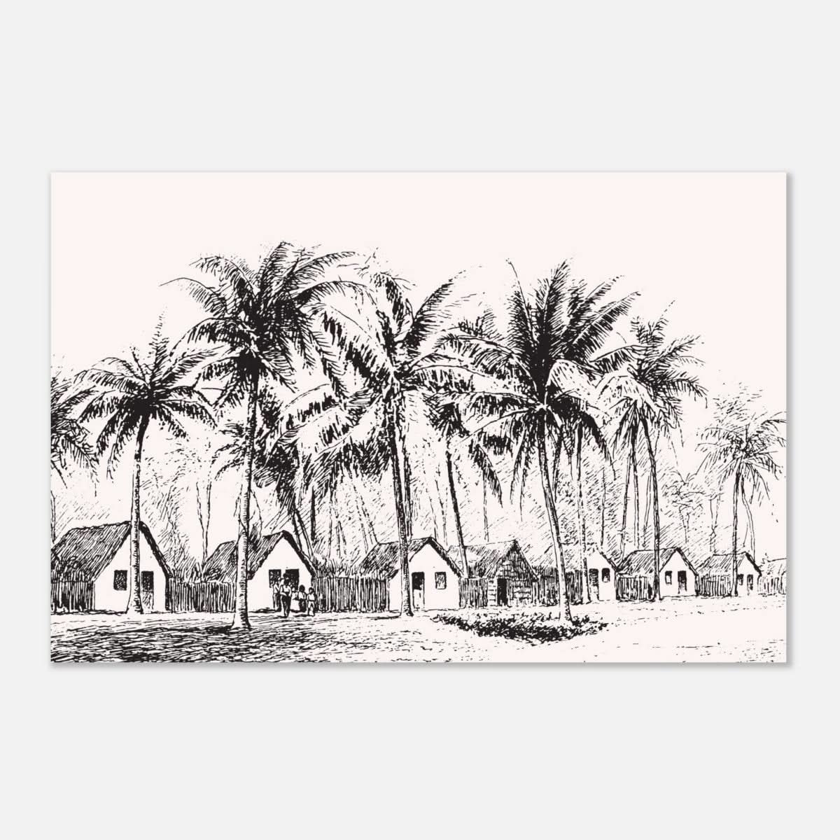 Da Vinci Nature Modern Art Wall art print | black and white beach house - Aluminum Print - 40x60 cm / 16x24″ - 