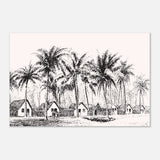 Da Vinci Nature Modern Art Wall art print | black and white beach house - Aluminum Print - 40x60 cm / 16x24″ - 