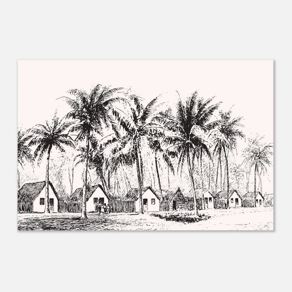 Da Vinci Nature Modern Art Wall art print | black and white beach house - Aluminum Print - 60x90 cm / 24x36″ - 