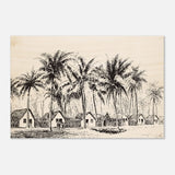 Da Vinci Nature Modern Art Wall art print | black and white beach house - Wood Prints - 30x45 cm / 12x18″ - 