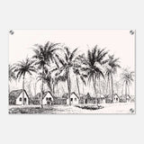 Da Vinci Nature Modern Art Wall art print | black and white beach house - Acrylic Print - 40x60 cm / 16x24″ - 