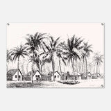 Da Vinci Nature Modern Art Wall art print | black and white beach house - Acrylic Print - 60x90 cm / 24x36″ - 