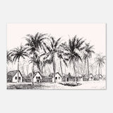 Da Vinci Nature Modern Art Wall art print | black and white beach house - Aluminum Print - 30x45 cm / 12x18″ - 