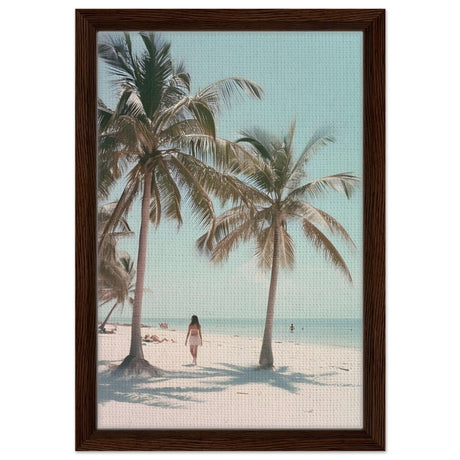Da Vinci Nature Modern Wall Art | Beach - Framed Canvas - 30x45 cm / 12x18″ - Dark wood frame