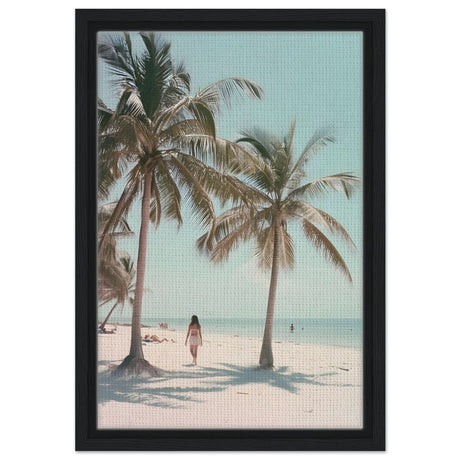 Da Vinci Nature Modern Wall Art | Beach - Framed Canvas - 30x45 cm / 12x18″ - Black frame