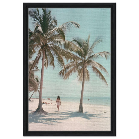 Da Vinci Nature Modern Wall Art | Beach - Framed Canvas - 40x60 cm / 16x24″ - Black frame