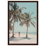 Da Vinci Nature Modern Wall Art | Beach - Framed Canvas - 50x75 cm / 20x30″ - Dark wood frame