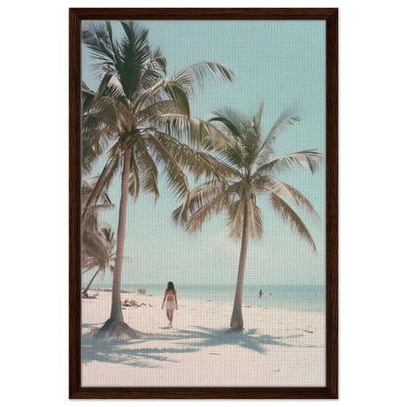 Da Vinci Nature Modern Wall Art | Beach - Framed Canvas - 50x75 cm / 20x30″ - Dark wood frame
