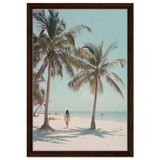 Da Vinci Nature Modern Wall Art | Beach - Framed Canvas - 40x60 cm / 16x24″ - Dark wood frame