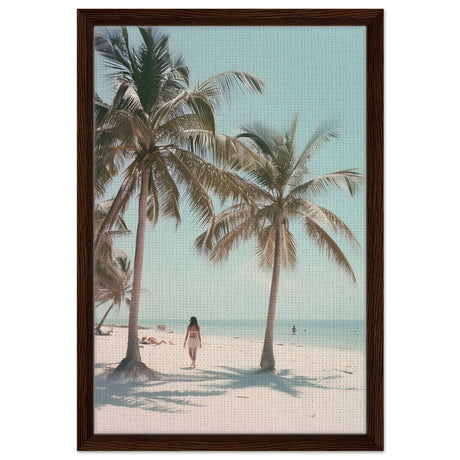 Da Vinci Nature Modern Wall Art | Beach - Framed Canvas - 40x60 cm / 16x24″ - Dark wood frame