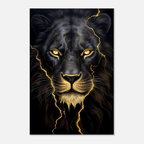 Da Vinci Nature Wall art | Wild Life prints | Lion - Aluminum Print - 60x90 cm / 24x36″ - 