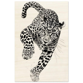 Da Vinci Nature Wall art | Wildlife | Leopard - Wood Prints - 40x60 cm / 16x24″ - 10 mm