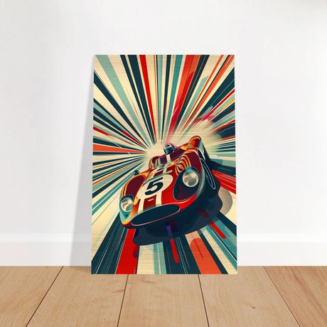 Da Vinci Pop Art Wall Art | Car - Brushed Aluminum Print - 40x60 cm / 16x24″ - 